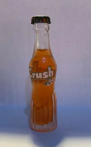 Vintage Orange Crush Miniature Soda Bottle Collectible 3’ Inch