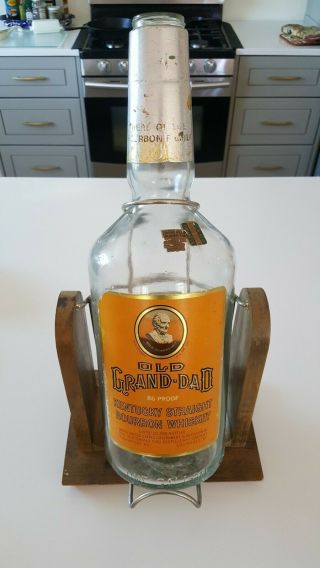 Vintage (est 1973) Old Grand - Dad Kentucky Straight Bourbon Whiskey Bottle