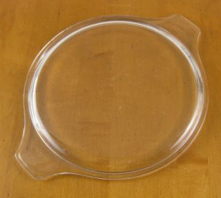 Vtg Pyrex Clear Glass Lid Only 475 - C Replacement For 2.  5 Qt Round Tab Casserole