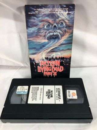 Set of 2 VHS Vintage Horror Cult Zombie Return Of The Living Dead 1 & 2,  OOP 4