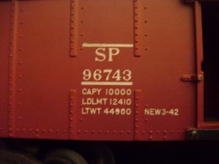 RARE VINTAGE LIONEL POSTWAR X6454 SOUTHERN PACIFIC SP LINES 96743 TRAIN BOXCAR 8