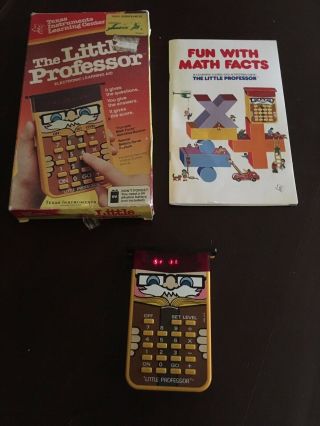 The Little Professor Calculator Ti Texas Instruments Vintage Complete