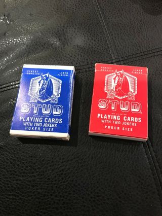 Vintage Stud Playing Cards,  2 Decks