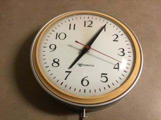 Vintage Edwards Company School Industrial Wall Clock Perfectly