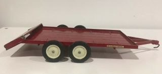 Vintage Ertl 1/16 International Harvester Flatbed Wagon With Ramp Tailgate