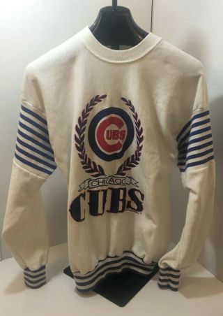 Vintage 1980s Chicago Cubs Sweatshirt White Men’s Large 50/50 1989 Mlb Baseball