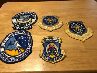 Vintage Set Of 5 Us Air Force Embroidered Patch - Strategic Air Command & Etc 2
