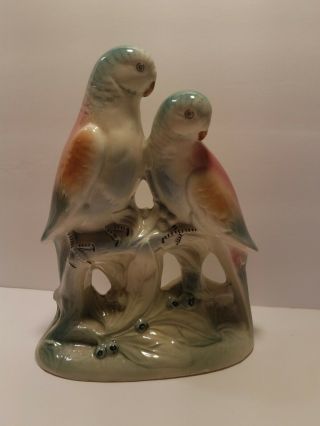 Vintage Spaulding China Birds Parakeets Figurine