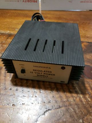 Vintage Micronta Regulated 12v Power Supply Converts 120vac To 12 Vdc