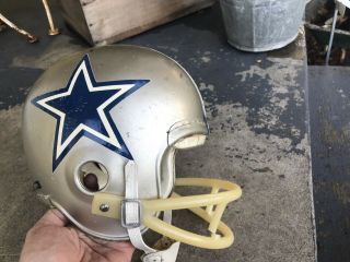 Vintage Dallas Cowboys Football Helmet 1970’s Macgregor Rawlings Game Style Rare