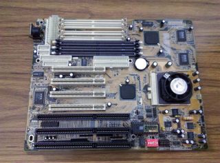 Vintage Ibm Pc Compat Motherboard - Socket7 1998 Intel Chipset - Rare Find Now