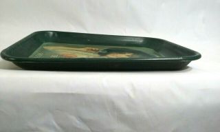 Drink Coca - Cola Delicious and Refreshing 1972 Vintage Metal Green Tray Hat Lady 4