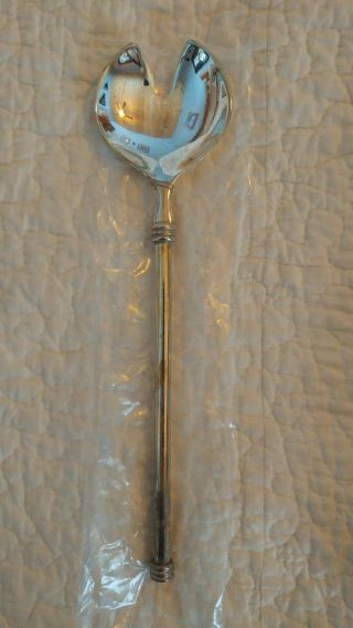 Vintage Oneida Silver Plated Salad Serving Spoon And Fork W.  M.  A Rogers:Ship 7