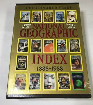 National Geographic Magaz One Hundred Years Index 1888 - 1988 With Maps Vintage