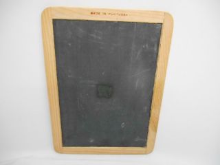 Old Vtg Double Sided Slate Blackboard Chalkboard Made Portugal 8 1/2 " X 11 1/2 "
