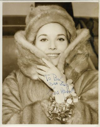 Elsa Martinelli (hatari/the Vips) Hand - Signed 1963 Vintage 10” X 8” Portrait