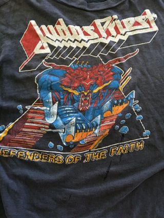 Vintage 1984 Judas Priest Defenders Tour Shirt Muscle Shirt Large