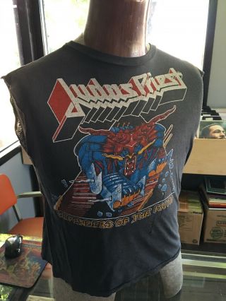 Vintage 1984 Judas Priest Defenders Tour Shirt Muscle Shirt Large 2