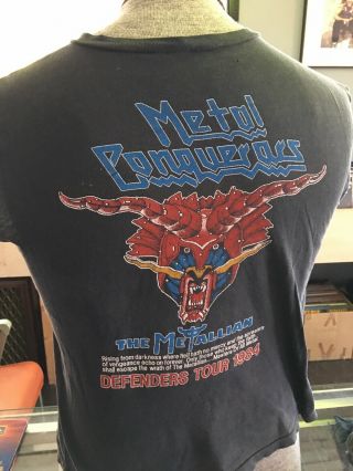 Vintage 1984 Judas Priest Defenders Tour Shirt Muscle Shirt Large 3