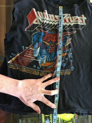 Vintage 1984 Judas Priest Defenders Tour Shirt Muscle Shirt Large 4