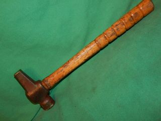 Vintage Lixie B,  12 Oz.  Brass Bronze Hammer With Handle,  Signed