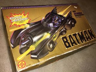 Vintage Toy Biz 1989 Batman Movie Batmobile Box Vtg Dc Comics No Rocket