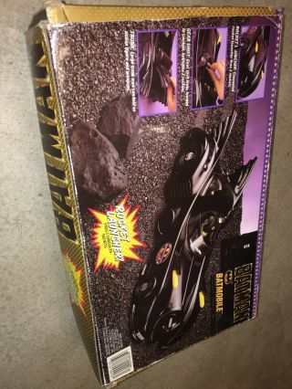 Vintage Toy Biz 1989 Batman Movie Batmobile Box VTG DC Comics No Rocket 4
