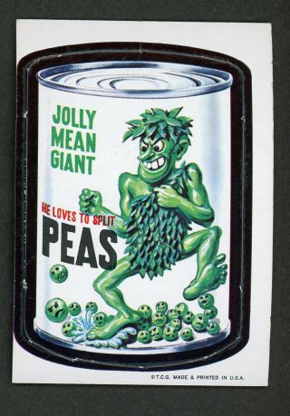 1967 Vintage Wacky Packages Die - Cut 43 - Jolly Mean Giant