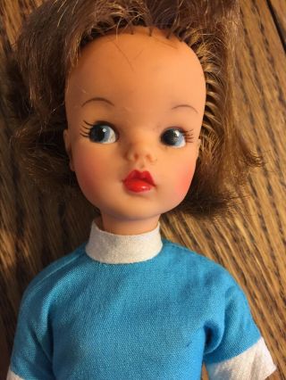 Vintage 1960s Ideal Tammy Doll Bs - 12 4 Honey Blonde Hair Blue Romper