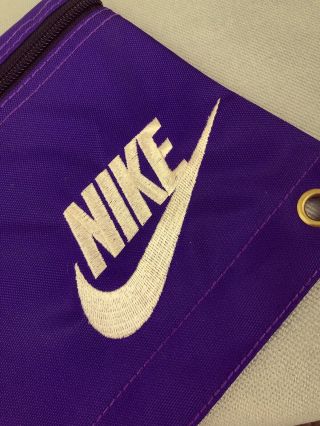 Vintage 1995 Nike Purple 3 Ring Pencil Case Pouch For Binder 2