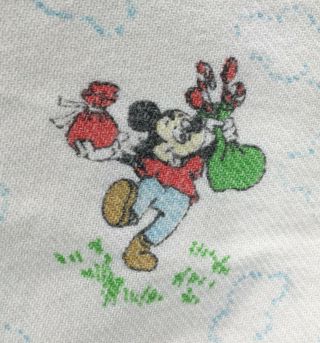 Vintage Walt Disney Productions Light Blanket Mickey Minnie Daisy Donald (m214 - 9 7