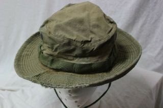 Us Military Issue Od Green Vintage Vietnam Boonie Hat Large 7 1/2