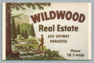 Wildwood Real Estate Paradise California—vintage Realtor Advertising—fishing 60s