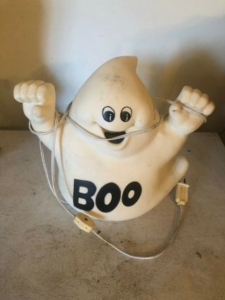 Vintage Ghost Boo 12 Inches Blow Mold Holiday Halloween Yard Decor