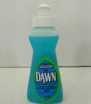 Dawn Dishwashing Liquid Soap Professional Line Sample Size Mini Bottle 3 Oz Vtg