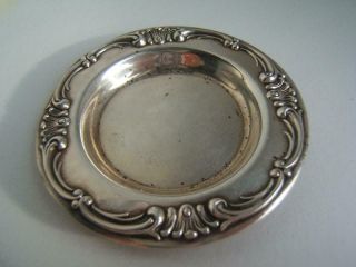 Vintage Gorham Art Nouveau Sterling Silver Miniature Tray Coaster A15 - 20.  8 Gr.