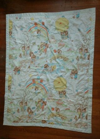 Vintage Betsy Clark Kids And Nursery Rhyme Embroidery Retro Quilt Comforter