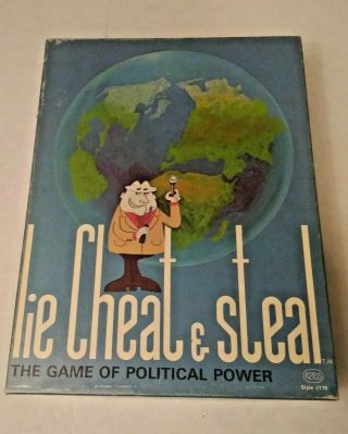 Lie Cheat & Steal Vintage Board Game Complete 1971 Reiss Bookshelf Style 119
