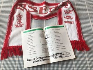 Arsenal Scarf Rare FA Cup Final 1978 Gunners Vintage Wembley Bonus Programme 70s 3