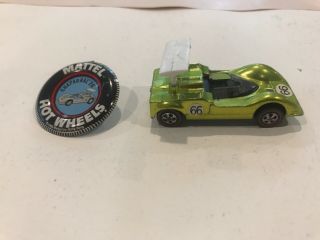 Vintage 1969 Hot Wheel Chaparral 2g W Top & Pin