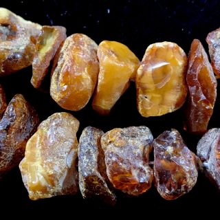 Vintage Honey & Egg Yolk Baltic Chunky Amber Necklace Amber Nugget Beads 5