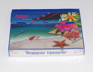 Vintage Mead Trapper Keeper Notebook Beach Scene Shells