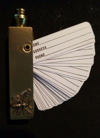Vintage Ladies Purse Butterfly Address Book Key Chain Mid Century