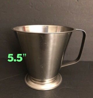 Vintage Rostfritt Stal Sweden 18 - 8 Stainless Steel 1 Liter Measuring Cup