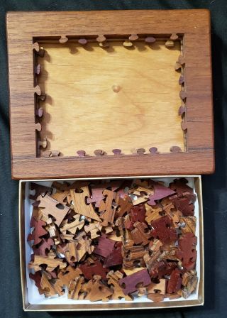 3 Layers Vintage Teak Wood Puzzle Hand Crafted & Signed By G.  Frye Weaver 1987