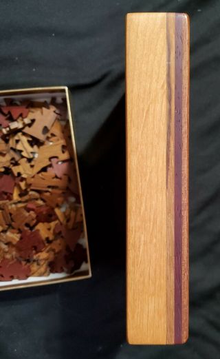 3 Layers Vintage Teak Wood Puzzle Hand Crafted & Signed by G.  Frye Weaver 1987 5