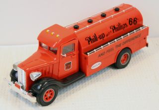 Vintage 1937 Tanker Truck Bank Phillips 66 Plastic Model