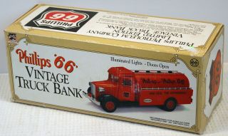 Vintage 1937 Tanker Truck Bank Phillips 66 Plastic Model 5