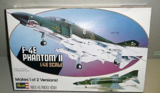 Revell Vintage 1977 F - 4e Phantom 2 Fighter Jet Unbuilt 1/48 Scale