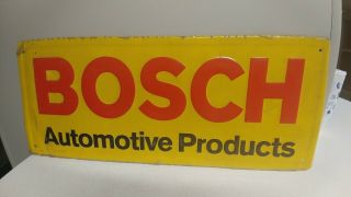 Vintage Bosch Automotive Spark Plug Sign Metal